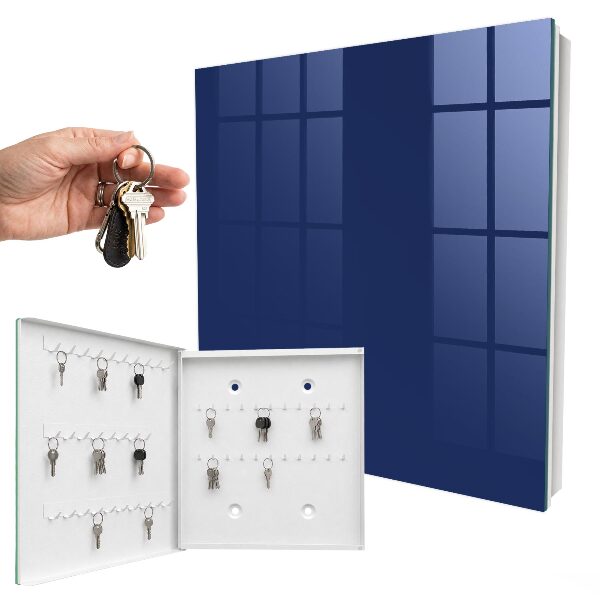 Cassetta portachiavi da muro Blu navy acceso