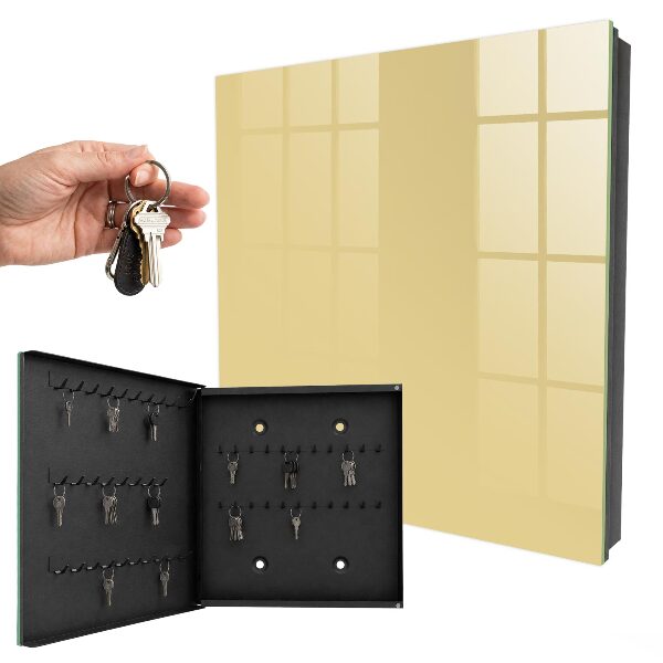 Armadietto portachiavi da parete Beige-giallo