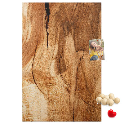 Lavagna in sughero con motivo effetto legno naturale in tonalità calde