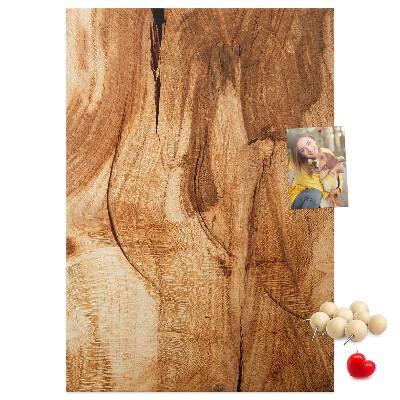 Lavagna in sughero con motivo effetto legno naturale in tonalità calde