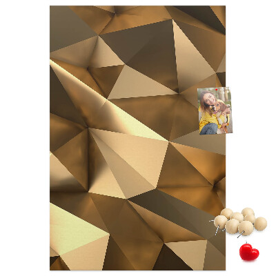 Bacheca di sughero con motivi geometrici nelle tonalità del marrone