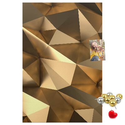 Bacheca di sughero con motivi geometrici nelle tonalità del marrone