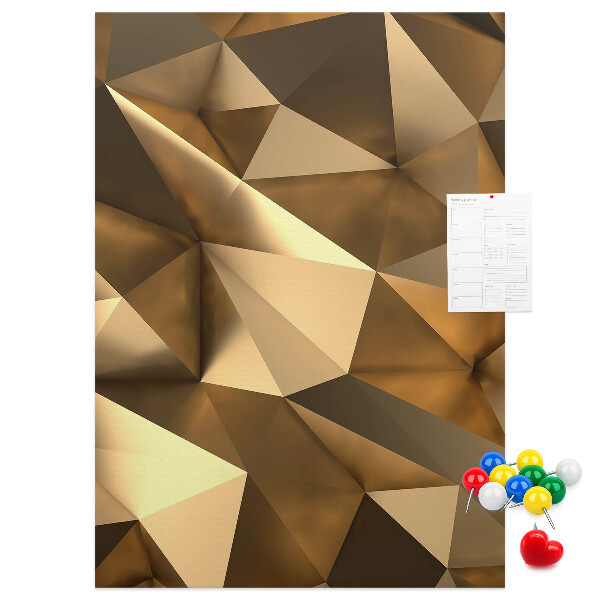 Bacheca di sughero con motivi geometrici nelle tonalità del marrone