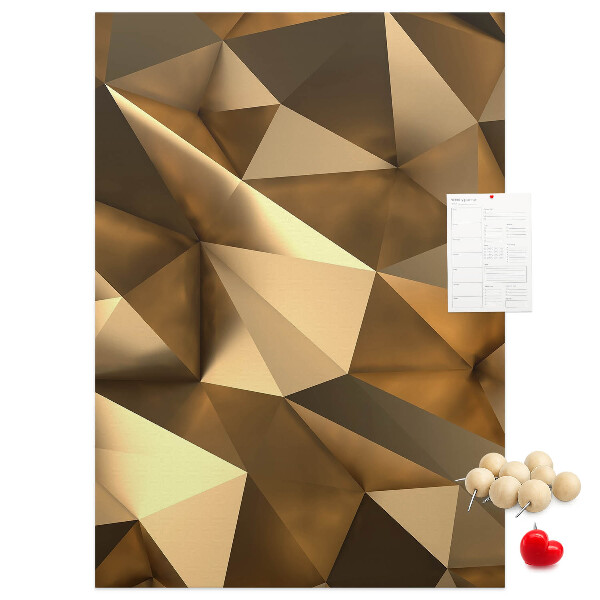 Bacheca di sughero con motivi geometrici nelle tonalità del marrone