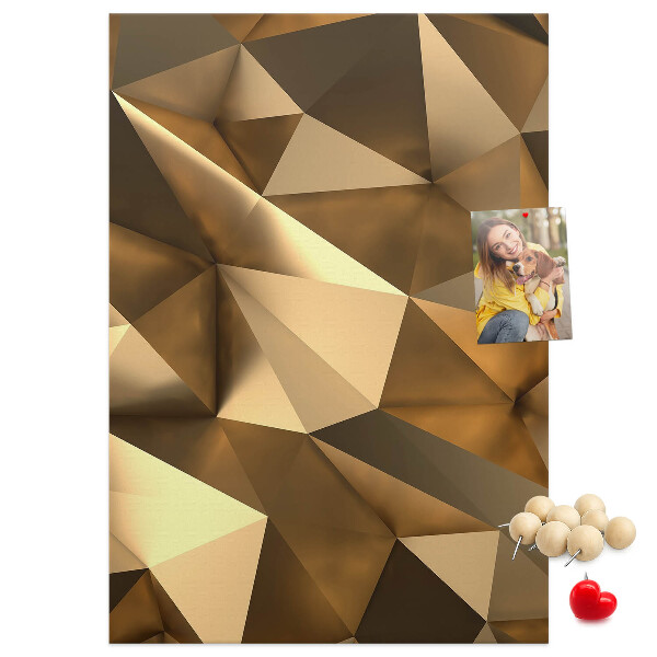 Bacheca di sughero con motivi geometrici nelle tonalità del marrone