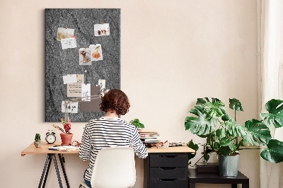 Bacheca di sughero con stampa effetto pietra naturale grigio-nera