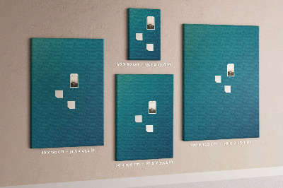 Bacheca di sughero con stampa geometrica blu