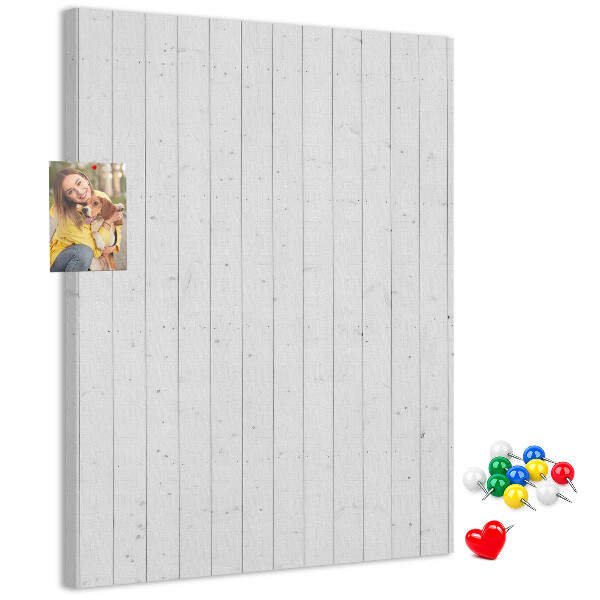 Bacheca di sughero con stampa effetto legno chiaro