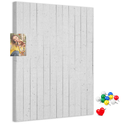Bacheca di sughero con stampa effetto legno chiaro