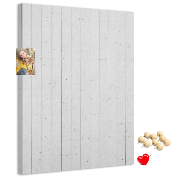 Bacheca di sughero con stampa effetto legno chiaro