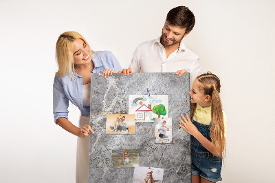 Bacheca di sughero con motivo marmo grigio dalle venature delicate