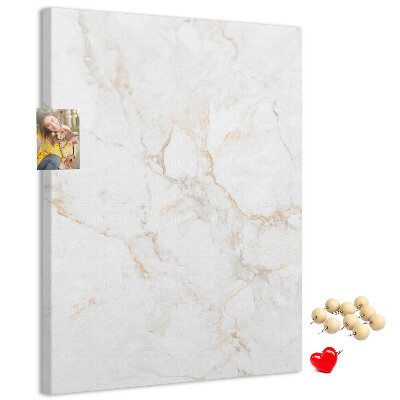 Lavagna in sughero con elegante motivo marmorizzato in tonalità chiare