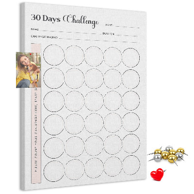 Bacheca di sughero piano di sfida di 30 giorni Circle Challenge