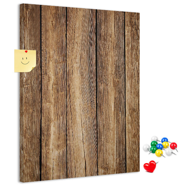 Bacheca di sughero con sfondo dalla texture in legno naturale