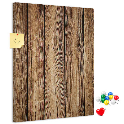 Bacheca di sughero con sfondo dalla texture in legno naturale