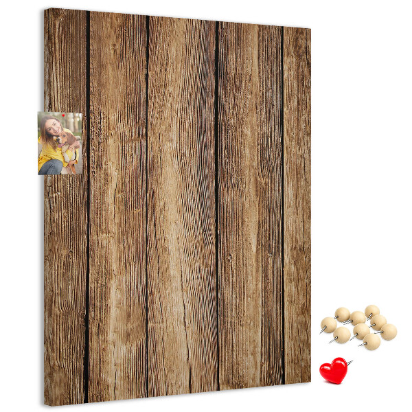 Bacheca di sughero con sfondo dalla texture in legno naturale