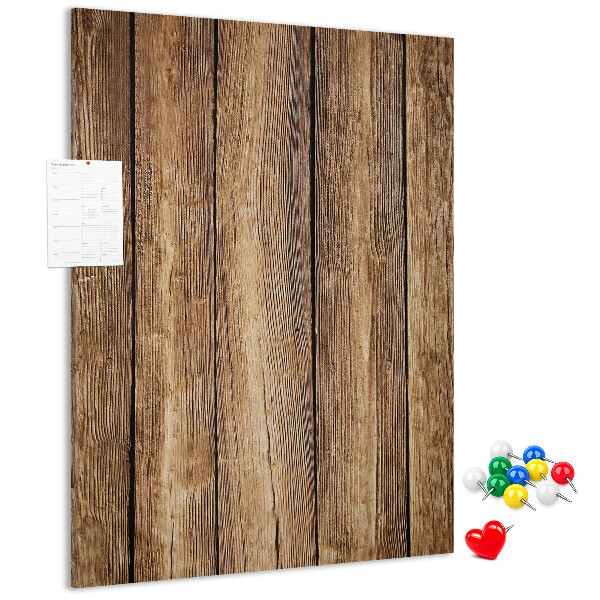 Bacheca di sughero con sfondo dalla texture in legno naturale