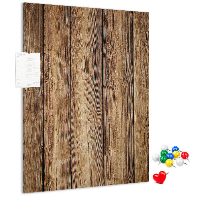 Bacheca di sughero con sfondo dalla texture in legno naturale