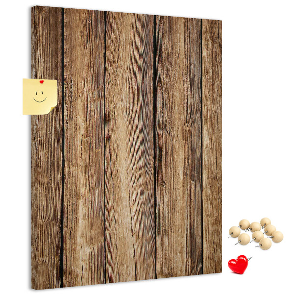 Bacheca di sughero con sfondo dalla texture in legno naturale