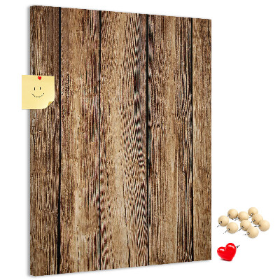 Bacheca di sughero con sfondo dalla texture in legno naturale