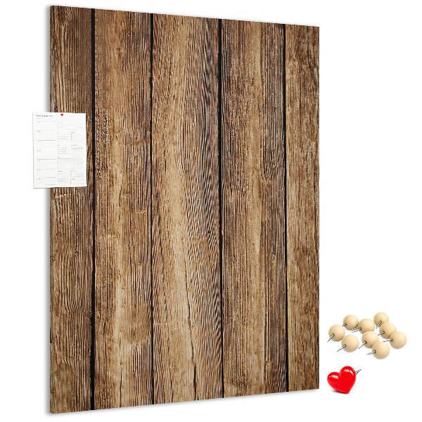 Bacheca di sughero con sfondo dalla texture in legno naturale