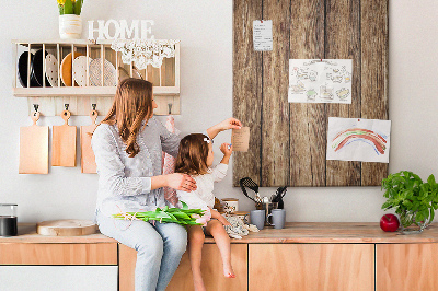 Bacheca di sughero con sfondo dalla texture in legno naturale
