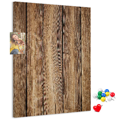Bacheca di sughero con sfondo dalla texture in legno naturale