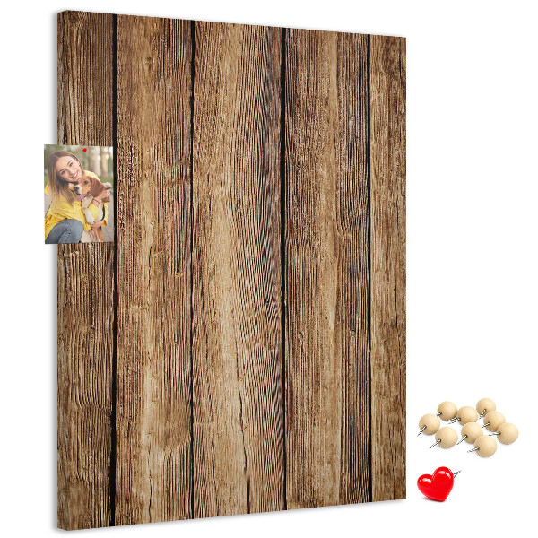 Bacheca di sughero con sfondo dalla texture in legno naturale