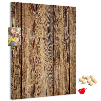 Bacheca di sughero con sfondo dalla texture in legno naturale