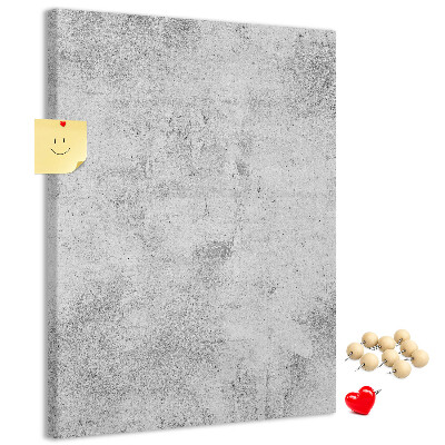 Bacheca di sughero grigia minimalista con texture effetto cemento