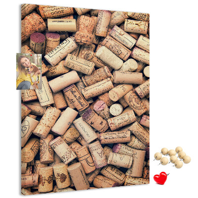 Bacheca di sughero per la raccolta di tappi di bottiglie di vino