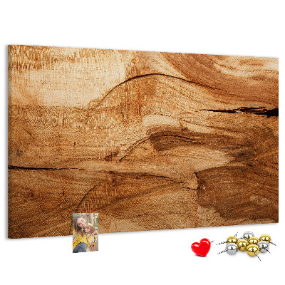 Lavagna di sughero con venature naturali del legno in tonalità calde