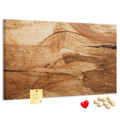 Lavagna di sughero con venature naturali del legno in tonalità calde