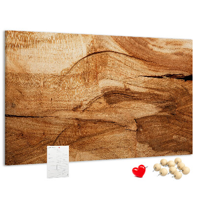 Lavagna di sughero con venature naturali del legno in tonalità calde