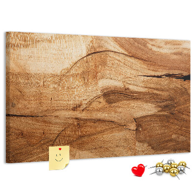 Lavagna di sughero con venature naturali del legno in tonalità calde