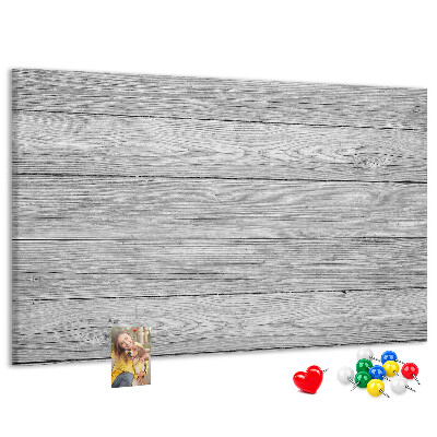Lavagna di sughero con texture effetto legno nelle tonalità del grigio