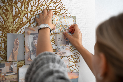 Bacheca in sughero con design ad albero genealogico