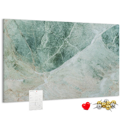 Lavagna di sughero con finitura in marmo verde e venature delicate