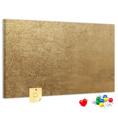 Lavagna di sughero con trama dorata dallo stile minimalista