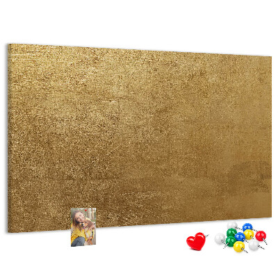 Lavagna di sughero con trama dorata dallo stile minimalista