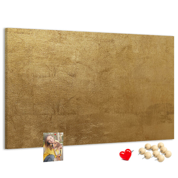 Lavagna di sughero con trama dorata dallo stile minimalista