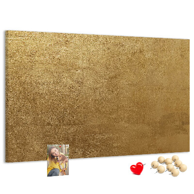 Lavagna di sughero con trama dorata dallo stile minimalista