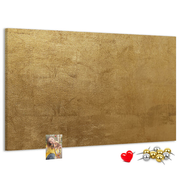 Lavagna di sughero con trama dorata dallo stile minimalista