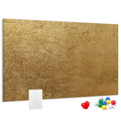 Lavagna di sughero con trama dorata dallo stile minimalista
