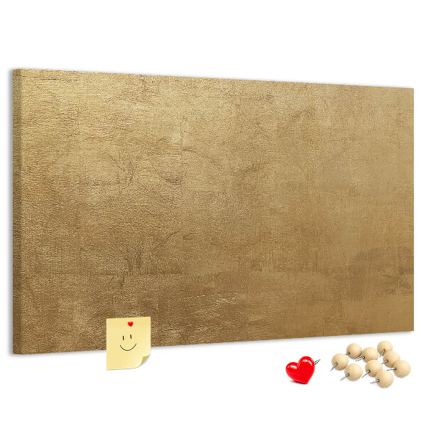 Lavagna di sughero con trama dorata dallo stile minimalista