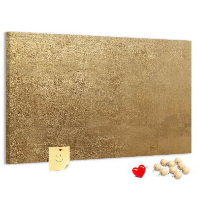 Lavagna di sughero con trama dorata dallo stile minimalista