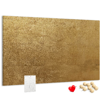 Lavagna di sughero con trama dorata dallo stile minimalista