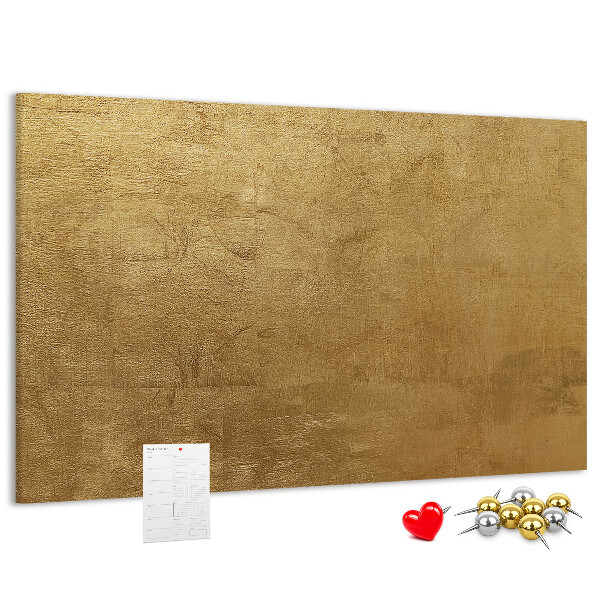 Lavagna di sughero con trama dorata dallo stile minimalista