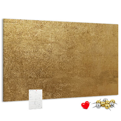 Lavagna di sughero con trama dorata dallo stile minimalista