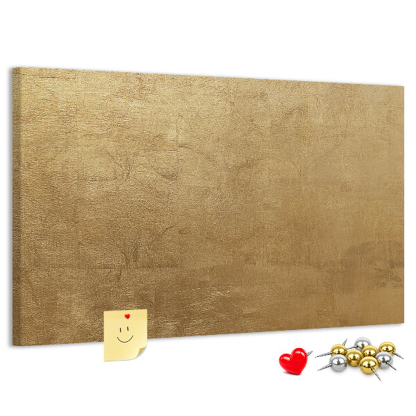 Lavagna di sughero con trama dorata dallo stile minimalista